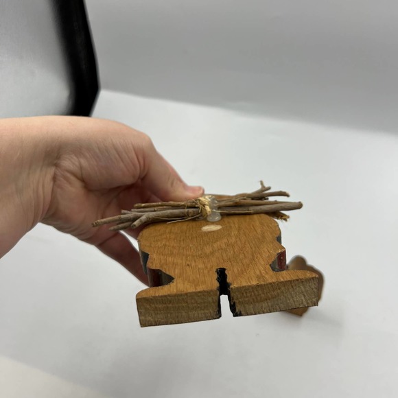 Vintage Lot 5 Christmas Santa Claus Figurines Primitive Old World Wooden Plush - Picture 12 of 14